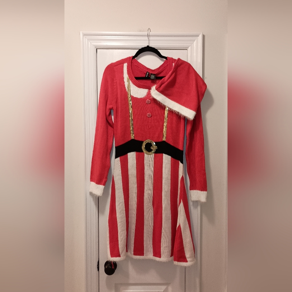 Kristin Nicole Mrs. Claus sweater Dress Size XL New With Tags